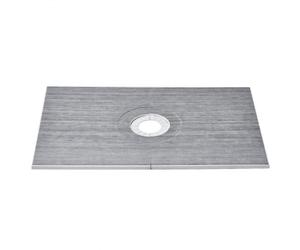 VEVOR Kit envolvente de ducha, kit de plato de ducha de drenaje central de 1524 x 965 mm, instalación de ducha ligera de EPS, 2 paños impermeables, varillas inclinadas para plato de ducha para baño