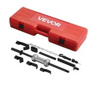 VEVOR Kit Extractor de Abolladuras 13 en 1, a Reparación de Carrocerías de Autos y Camiones, con Estuche de Transporte, Varilla de Extensión y Mango Antideslizante, para Diferentes Tipos Daños
