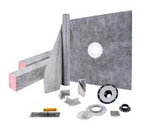 VEVOR Kit Plato de Ducha y Umbral 1219,2x1219,2mm con Desagüe Desplazado en ABS