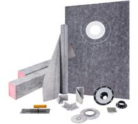 VEVOR Kit Plato de Ducha y Umbral 965mm x 1524mm con Desagüe Desplazado en ABS