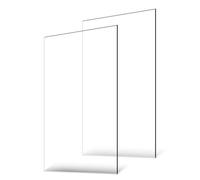 VEVOR Láminas de Acrílico de Plexiglás 2 Piezas Láminas de Plástico 610 x 1219 mm Grosor de 3 mm para Proyectos de Manualidades, Vidrio de Repuesto para Marco de Fotos, Exhibición de Bricolaje