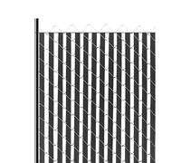 VEVOR Láminas de Privacidad con Bloqueo Inferior 1740 x 27,7 x 7,8 mm, Láminas Verticales de Doble Pared de HDPE con Bloqueo Inferior para Cercas de Alambre de Cadena para Jardines, Granjas, Negro