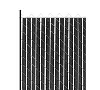 VEVOR Láminas de Privacidad con Bloqueo Inferior 2350x36,5x7,8 mm, Láminas Verticales de Doble Pared de HDPE con Bloqueo Inferior y Alas para Cercas de Alambre de Cadena para Jardines, Granjas, Negro