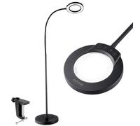 VEVOR Lámpara de Aumento Fluorescente 5x con Soporte, Cuello de Cisne Flexible