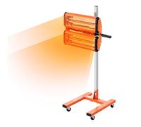 VEVOR Lámpara de Curado por Infrarrojos, 2200 W, 1 a 60 Min, para Automóvil con Calefacción Automática con Soporte, en Aerosol para Área de Horneado de 0,48 ㎡, Secado de Motor, 665 x 605 x 1501 mm