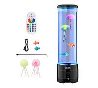 VEVOR Lámpara de Tubo de Burbujas Sensorial, Lámpara de Pez con 16 Efectos de Luz que Cambian de Color, Altavoz Bluetooth Integrado y Ruido Blanco para Dormitorio, Sala de Estar, Decoración del Hogar