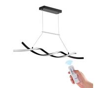 VEVOR Lámparas de araña modernas, 24 W, lámpara colgante LED regulable con pantalla de silicona con control remoto, lámpara de techo ajustable con brillo de temperatura de color 3000K-6000K para cocin
