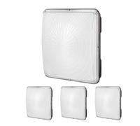 VEVOR Lámparas LED para taller, Juego de 4, Plafón de garaje 150W 16500LM 5000K, 31,5x31,5 cm, montaje superficie, iluminación de techo IP65 para gasolinera, almacén, fábrica industrial, tienda