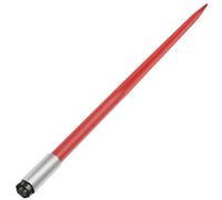 VEVOR Lanza de heno 125cm Lanza para balas de heno cuadrada Punta para pacas de fijación rápida Capacidad de 2041 kg Horquillas para pacas recubiertas de rojo Manga de tuerca hexagonal para cucharones