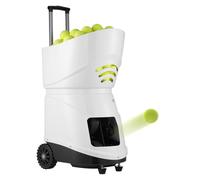 VEVOR Máquina de pelotas de tenis, lanzador automático portátil de pelotas de tenis, lanzador de 150 pelotas, taladro multimodo 5 motores, más de 2 horas de juego, batería recargable, control de aplic