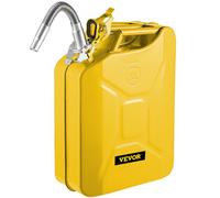 VEVOR Lata de Combustible Portátil Capacidad 20 L con Sistema de Boquilla Flexible Tanque de Combustible de Acero Inoxidable y Resistente al Calor para Equipos, Camiones, Automóviles, Amarillo