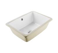 VEVOR Lavabo Bajo Encimera de Cerámica Rectangular, con Rebosadero, Fregadero de Cocina Moderno para Espacios Pequeños, Resistente a las Manchas y el Amarilleo, Color Blanco, 400 x 305 x 180 mm