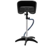 VEVOR Lavabo Móvil de Peluquería, con Altura y Ángulo Ajustables, Lavacabezas con Manguera de Drenaje y Base de Apoyo, Ideal para Barberías, Salones de Belleza, 510 x 520 x (900-1270) mm, Negro