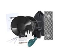 VEVOR Lavado de Oro Portátil, 16 Piezas, Rampa de Lavado de Oro de 12 pulgadas, Aluminio Resistente con Marco, Tamiz, Pipetas, Pala y Bolsa de Transporte para Minero, Buscador de Oro, Ríos de Jardín