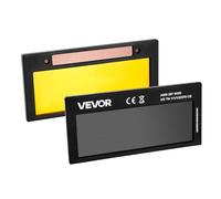 VEVOR Lente de Soldadura de Oscurecimiento Automático de 108 x 51 mm, Tono 10, Color Verdadero, con Sensores de Arco Dobles, Compatible con la Mayoría de Cascos de Soldadura para TIG, MIG, ARC