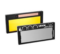 VEVOR Lente de Soldadura de Oscurecimiento Automático de 108 x 51 mm, Tono 5-13 Ajustable, Color Verdadero, con Sensores de Arco Dobles, para la Mayoría de Cascos de Soldadura para TIG, MIG, ARC