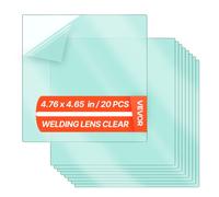 VEVOR Lente Protectora Exterior para Casco de Soldadura, 20 Unidades, 121 x 118 x 0,9 mm, de PP, Cristal Transparente, Contra Salpicaduras y Altas Temperaturas, Confiable para Su Rostro y Ojos