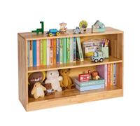 VEVOR Librería Infantil, Estantería para Juguetes de 2 Niveles 900 x 300 x 600 mm, Estantería para Guardar Juguetes, Libros, Mueble para Niños para Dormitorio, Habitación Infantil, Vitrina, Marrón