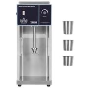 VEVOR Licuadora para Helados de Alta Velocidad de 400 W, 4200 RPM, Ajuste de Velocidad Continuo, de Acero Inoxidable 304, 3 Vasos de Mano, Prepara Varios Sabores de Helado, 257 x 220 x 620 mm, Plata