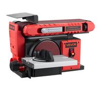 VEVOR Lijadora de Banda y Disco 400 W, con Disco 152,4 mm y Banda 101,6 x 914,4 mm, Mesa de Trabajo Ajustable de 0 a 45° y Puerto de Extracción de Polvo para Carpintería y Afilado de Cuchillos