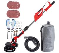 VEVOR Lijadora de Pared 850 W, Pulidora de Obra Seca 750 W, Lijadora Eléctrica para Paredes y Techos, Lijadora Jirafa, Ideal para Lijar Techos y Paredes, Plegable con Luz LED y Bolsa de Vacío