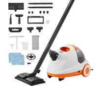 VEVOR Limpiador a Vapor Multiuso con 23 Accesorios Limpiador a Vapor con Cable de Alimentación Extralargo, Tanque de 2,5 L y Mango Portátil para Lechada, Azulejos, Pisos, Electrodomésticos, Automóvil