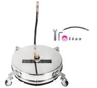 VEVOR Limpiador de Superficies a Presión, 4000 psi 15 x 45 cm Limpiador de Superficie Giratoria, Acero Inoxidable Limpiador de Superficies Planas para Terrazas, Patios, Entradas para Vehículos