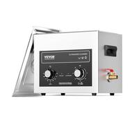 VEVOR Limpiador Ultrasónico 10 L 240 W con Temporizador de Calentamiento y Cesta Máquina de Cavitación Sónica Digital para Herramientas de Laboratorio, Piezas Metálicas, Carburador, Piezas de Auto