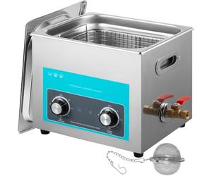 VEVOR Limpiador Ultrasónico 10 L 240 W Limpiador Ultrasónico Profesional con Calentador Ajustable Máquina de Limpieza Ultrasónica con 2 Perillas Potente Frecuencia de 40 kHz para Joyas, Reloj y Gafas