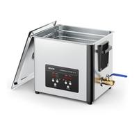 VEVOR Limpiador Ultrasónico 10 L, Máquina de Limpieza Ultrasónica Profesional con Cesta de Limpieza y Pantalla Digital, Acero Inoxidable, 180 W y 40 kHz, para Piezas, Carburadores e Instrumentos