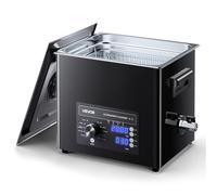 VEVOR Limpiador Ultrasónico 10 L, Máquina de Ultrasonido para Limpieza con Control de Perilla, de Acero Inoxidable, con Cesta y Bola de Limpieza para Relojes, Maquinillas de Afeitar, Joyas, Negro