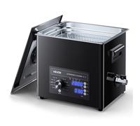 VEVOR Limpiador Ultrasónico 10 L, Máquina de Ultrasonido para Limpieza con Control de Perilla, de Acero Inoxidable, con Cesta y Bola de Limpieza para Relojes, Maquinillas de Afeitar, Joyas, Negro