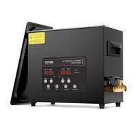 VEVOR Limpiador Ultrasónico, 180 W Máquina de Limpieza Sónica Digital de 6 L con Modo Suave y Desgasificación Mejorada, Calentador y Temporizador para Joyas, Gafas, Herramientas y Retenedores