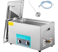 VEVOR Limpiador Ultrasónico 22 L Control de Máquina de Limpieza Ultrasónica con Perilla de Acero Inoxidable 304, con Temporizador Calentador para Joyas, Relojes, Gafas, Instrumentos Dentales