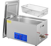 VEVOR Limpiador ultrasónico, 22L Limpiador Ultrasonidos Profesional de Acero Inoxidable, 480W Máquina de Ultrasonido con Temporizador Digital, Temperatura Ajustable, para Joyas, Relojes, Laboratorio