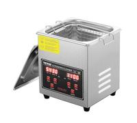 VEVOR Limpiador Ultrasónico 2L, Bandeja Ultrasónica Digital de Acero Inoxidable con Calefacción Tiempo y Temperatura Ajustable Dispositivo de Limpieza Ultrasónica para Joyería Gafas Relojes