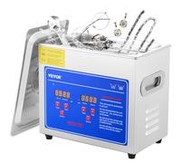 VEVOR Limpiador Ultrasónico 3 L Máquina de Limpieza Ultrasonidos 40 kHz | Temperatura Ajustable, Limpiador de Ultrasonidos de Acero Inoxidable con Temporizador Digital, para Joyas, Gafas, Relojes