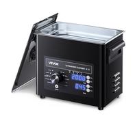 VEVOR Limpiador Ultrasónico 3 L, Máquina de Ultrasonido para Limpieza con Control de Perilla, de Acero Inoxidable, con Cesta y Bola de Limpieza para Relojes, Maquinillas de Afeitar, Joyas, Negro