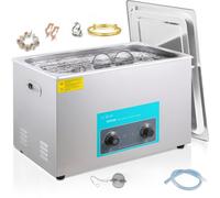 VEVOR Limpiador Ultrasónico 30 L Control de Máquina de Limpieza Ultrasónica con Perilla de Acero Inoxidable 304, con Temporizador Calentador para Joyas, Relojes, Gafas, Instrumentos Dentales