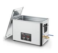 VEVOR Limpiador Ultrasónico 30 L, Máquina de Limpieza Ultrasónica Profesional con Cesta de Limpieza y Pantalla Digital, 480 W, Acero Inoxidable, 40 kHz, para Piezas, Carburadores e Instrumentos