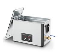 VEVOR Limpiador Ultrasónico 30 L, Máquina de Limpieza Ultrasónica Profesional con Cesta de Limpieza y Pantalla Digital, 480 W, Acero Inoxidable, 40 kHz, para Piezas, Carburadores e Instrumentos