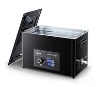 VEVOR Limpiador Ultrasónico 30 L, Máquina de Ultrasonido para Limpieza con Control de Perilla, de Acero Inoxidable, con Cesta y Bola de Limpieza para Relojes, Maquinillas de Afeitar, Joyas, Negro