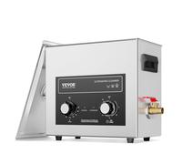VEVOR Limpiador Ultrasónico 6 L 180 W con Temporizador de Calentamiento y Cesta Máquina de Cavitación Sónica Digital para Herramientas de Laboratorio, Piezas Metálicas, Carburador, Piezas de Auto