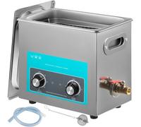 VEVOR Limpiador Ultrasónico 6 L Control de Máquina de Limpieza Ultrasónica con Perilla de Acero Inoxidable 304 con Temporizador de Calentador para Joyas, Relojes, Gafas, Instrumentos Dentales