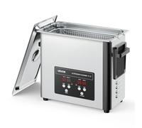 VEVOR Limpiador Ultrasónico 6 L, Máquina de Limpieza Ultrasónica Profesional con Cesta de Limpieza y Pantalla Digital, Acero Inoxidable, 120 W y 40 kHz, para Relojes y Joyas, 380 x 180 x 295 mm