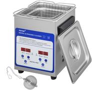 VEVOR Limpiador Ultrasónico 60 W 2 L Máquina de Limpieza Ultrasónica 40 kHz 220 V de Acero Inoxidable Limpiador Ultrasonido con Temporizador Digital para Joyerías, Ópticas, Relojeros, Ferreterías