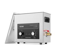 VEVOR Limpiador Ultrasónico 6 L 180 W con Temporizador de Calentamiento y Cesta Máquina de Cavitación Sónica Digital para Herramientas de Laboratorio, Piezas Metálicas, Carburador, Piezas de Auto