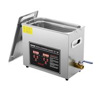 VEVOR Limpiador Ultrasónico 6L, Bandeja Ultrasónica Digital de Acero Inoxidable con Calefacción Tiempo y Temperatura Ajustable Dispositivo de Limpieza Ultrasónica para Joyería Gafas Relojes