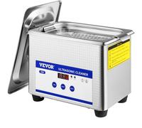 VEVOR Limpiador Ultrasónico 800ml, 35W Limpiador Ultrasónico Profesional de Acero Inoxidable, Máquina de Limpieza Ultrasónica Potente Frecuencia de 40 kHz con Pantalla LED para Joyas, Reloj, Gafas