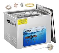 VEVOR Limpiador Ultrasónico Digital 15 L, Máquina de Limpieza de Joyas 360 W, Acero Inoxidable SUS 304 Limpiador Ultrasónico Profesional 36 KHz ~ 40 KHz con 6 Transductores Avanzados para Industria